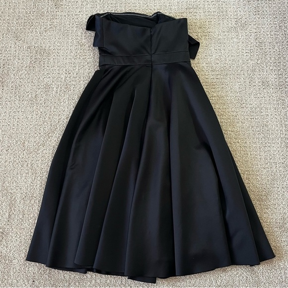 Cynthia Rowley Womens Black Bow Tea Dress Size 4 Prom Homecoming Wedding Formal - Picture 4 of 10